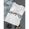 thumbnail image 3 of Harmony Peace Calligraphy T-Shirt Women -Image by Shutterstock, Female Medium, 3 of 4