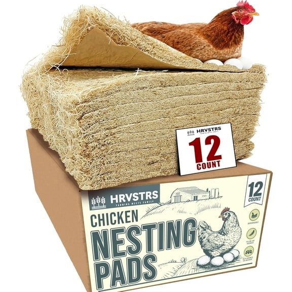 Nesting Pads for Chicken Coop Accessories - Chicken Nesting Pads - Aspen Bedding Nesting Box & Rabbit Nesting Box (12 Pack) - Chicken Bedding for Pasture Raised Eggs - Essential Chicken Supplies
