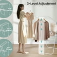 thumbnail image 3 of LEDREM 2-Tier Clothes Drying Rack, Foldable with 4 Adjustable Wings, 33 Rails, 27 Sock Clips, Free-Standing for Indoor/Outdoor Use, White and Gray, 3 of 12