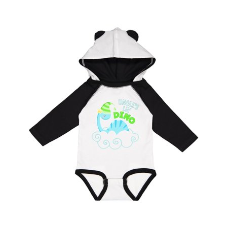 

Inktastic Uncle s Lil Dino with Cute Blue Baby Dinosaur Gift Baby Boy or Baby Girl Long Sleeve Bodysuit