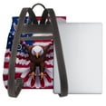 thumbnail image 3 of Sikiie USA Eagle with Spread Wings Women Genuine Leather Backpack Fashion Rucksack Daypack Leather Casual Travel Backpacks for Women, 3 of 4