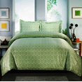 thumbnail image 1 of Paisley Collection Printed Sheet Set 600-Thread Count Cotton Rich (King, Sage), 1 of 1