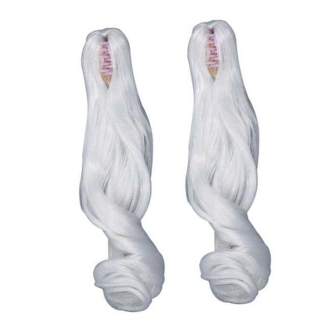 Perruque Articulée pour Poupée, Perruque Synthétique Douce et Confortable pour Cheveux Bouclés Simple et Facile à Utiliser à Clipser pour Cheveux Longs Bouclés Queue de Cheval pour Fabrication de Poupée DIY