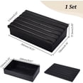 thumbnail image 2 of 1pc Challenge Coin Display Case 6 Rows Military Coin Holder Rack for Desk Wooden Army Collectible Coin Holder Case Military Challenge Coin Display Holder Black, 2 of 6