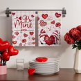 thumbnail image 2 of Valentines Day Pink Plaid Gnome Roses Love Hearts Kitchen Towels Dish Towels 18x26 Inch Home Decorations Hand Towels Set of 2 Drying Dishcloth, 2 of 5