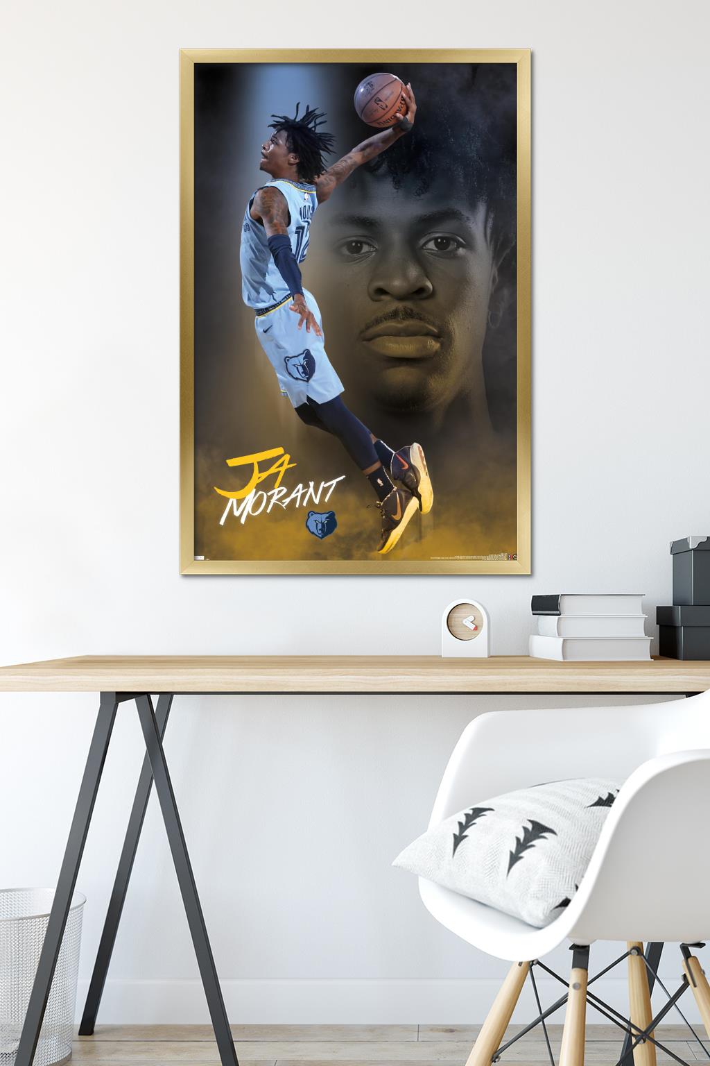 NBA Memphis Grizzlies - Ja Morant 20 Wall Poster, 22.375" x 34", Framed