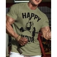 thumbnail image 2 of Gymish Happy Hour Deadlift Men’s Workout T-Shirt – Funny Weightlifting Gym Tee, Athletic Shirt for Men, 2 of 6