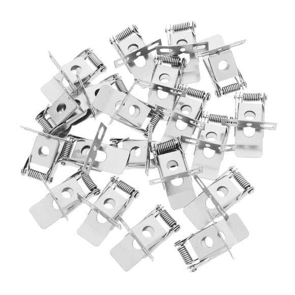 PAMINGONO 20Pack Panel Light Spring Clip Silver Iron Recessed Lighting For Homeowners Firm Grip