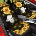 thumbnail image 4 of Chririnla 2 PCS Car Seat Covers Cute Elephant Sunflower Print Front Auto Seat Cover, Breathable Car Bucket Seats Protector Covers Universal fit for SUV Sedan Van, 4 of 7
