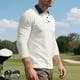 thumbnail image 5 of Blusa y camisa de manga larga con cuello vuelto para hombre, estilo informal, de golf, de negocios, con botones sueltos, de media manga, con cuello vuelto, blusas de poliéster para hombre, 5 of 9