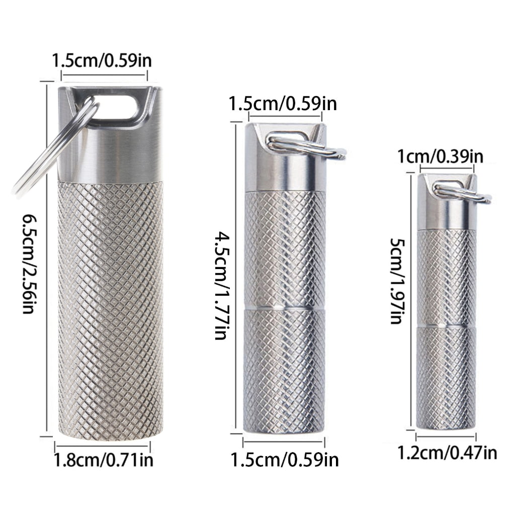 WINDLAND Compacts Pills Organizers Durability Outdoor Sealed Container Waterproofed Jar for Hiking Camping Gear