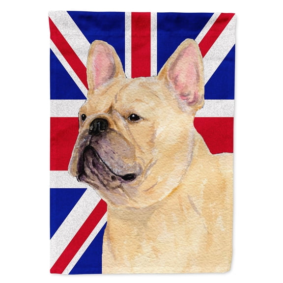 French Bulldog with English Union Jack British Flag House Flag
