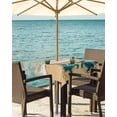 thumbnail image 3 of nqOlkjepod Coastal Turtle Outdoor Tablecloth with Umbrella Hole & Zipper, Summer Beach Nautical Ocean Waves Square Table Cover 60x60 Inch, Dining Waterproof Table Cloth Protector for Patio/Party, 3 of 7