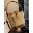 thumbnail image 4 of CAILDANL Straw Beach Bags For Women Rattan Purse Summer Straw Cross-body Bag Raffia Handbag Purses Shoulder Bag Small Bucket Bag 2025, 4 of 4