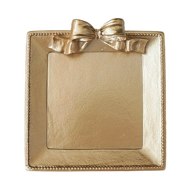 Bandeja De Joyería De Metal Bandeja De Tocador Centros De Mesa Para Perfumes Dorados Sunnimix Placa de bandeja decorativa