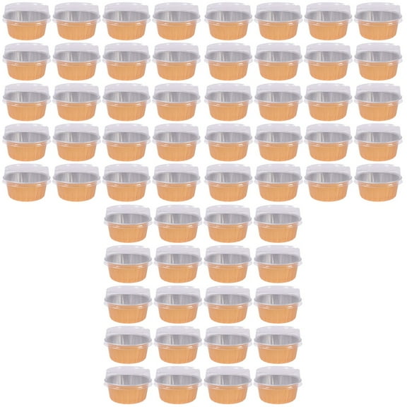 Aluminum Foil Cups Mini Dessert Containers Cupcake Cases 60 Pcs Lining Disposable Paper Baking Mold Practical