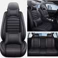 thumbnail image 5 of Car Seat Cover Fit for Ford Ranger 2019-2025,5 Seats Waterproof and Breathable Leather Automotive Seat Covers, Durable Seat Cover（Black）, 5 of 7
