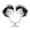 Black and white, variant on Giaone Handmade Headwear Dog Ears Party Costume Hair Accessories