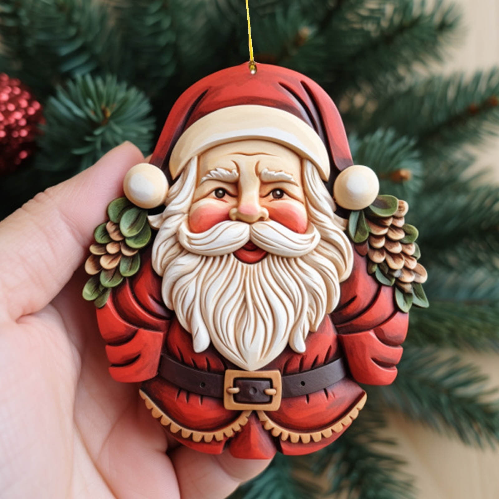 Huge XL Santa Claus Winking Christmas Tree Ball Ornament Holiday Xmas Home Decor Huge XL Santa Claus Winking Christmas Tree Ball Ornament Holiday Xmas Home Decor