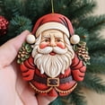 thumbnail image 4 of ToyKingdee Christmas Smiling Santa Resin Pendant for Christmas Tree Decoration Hanging Ornaments for Home Decor Holiday Party, 4 of 4