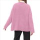 thumbnail image 4 of Suéter de Punto Holgado con Cuello Redondo y Color Liso para Mujer, Ideal para Otoño e Invierno. Rosa S, 4 of 7