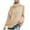 Khaki, variant on Lindreshi Sweaters for Women Trendy Clearance Fall Fashion Women's Turtleneck Button Long Sleeve Casual Pullover Blouse Sweater
