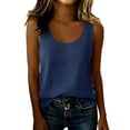thumbnail image 3 of Cilsoka Womens Scoop Neck Linen Tank Tops Button Down Sleeveless Shirts Vest Top, 3 of 5