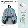 thumbnail image 5 of Police and Megaphone Blue Pattern Backpack for School, Cute School Bag with Adjustable Shoulder Straps and Padded Back, 13.4"x11"x4.7", 5 of 5