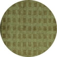 thumbnail image 1 of Ahgly Company Machine Washable Indoor Round Abstract Turquoise Blue Modern Area Rugs, 3' Round, 1 of 4