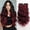 Black with Burgundy Highlights, variant on 4 count 24 Inch Clip in Hair Extensions for Women, Long Wavy Thick Synthetic Hairpieces, Double Weft Looking Fiber Pieces Clip ins Hair Extensions Auburn with Honey Highlights
