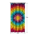 thumbnail image 5 of Colorful Rainbow Tie Dye Spiral Pattern Shower Curtain 36"x72" ,Bathroom Decorative Shower Curtains Set with 12 Hooks,Modern Waterproof Washable Shower Curtain, 5 of 6