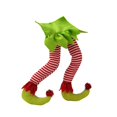 thumbnail image 2 of Piernas de navideño, pierna de de peluche, adorno divertido para la punta del árbol, lindo colgante navideño con alambre fijo para decoració, 2 of 10