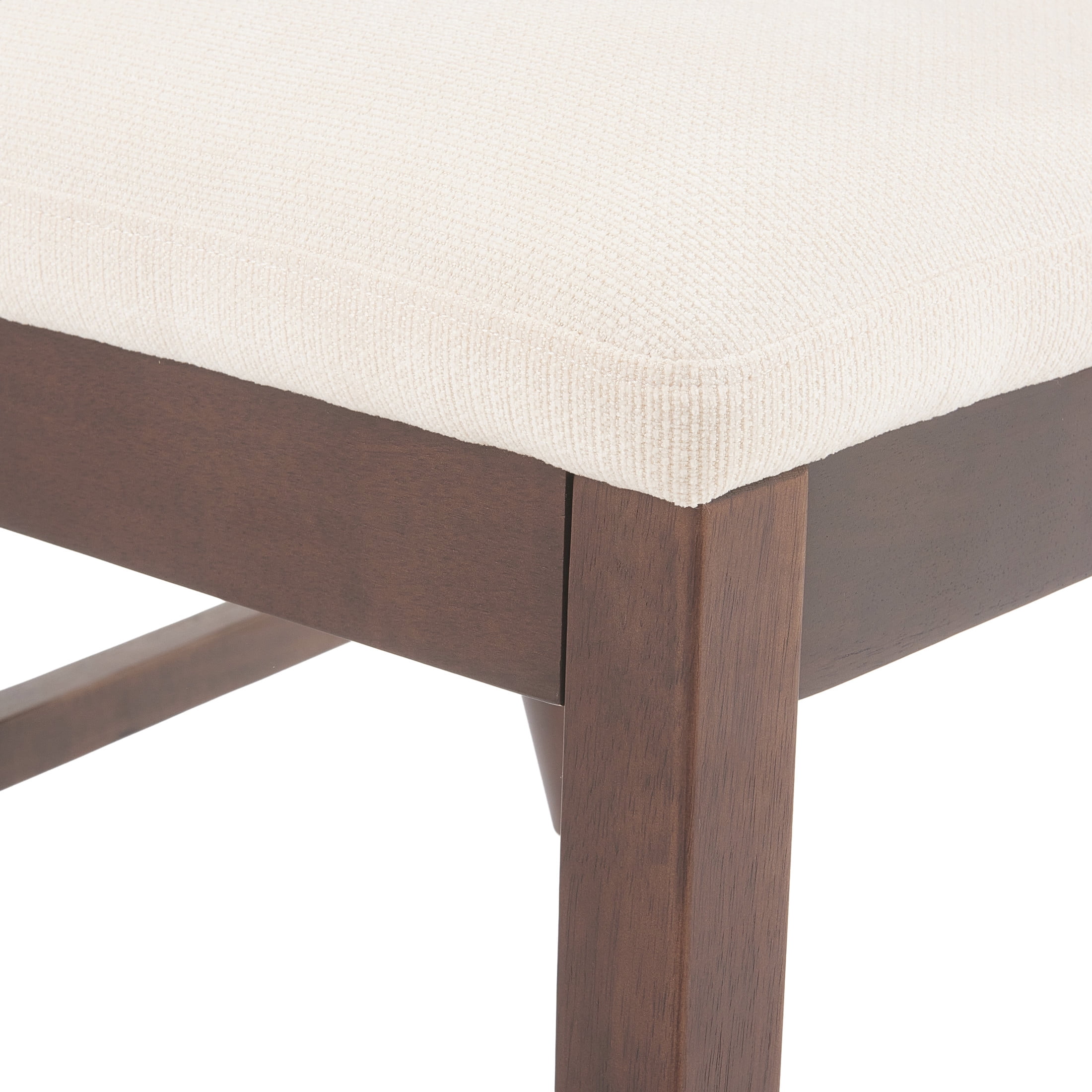 Christopher Knight Home Modern Armless Dining Chairs with Cane Back, Wood Frame, Walnut, Set of 4