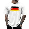 thumbnail image 6 of Bjutir Mens Tshirts Flag Of Germany Print Short Sleeve Round Neck Floral Fashion Trend Bottoming Shirt Tops Shirts White, 6 of 6