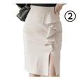 thumbnail image 1 of Knee-Length Slit Pencil Skirt Business Skirt, 1 of 5