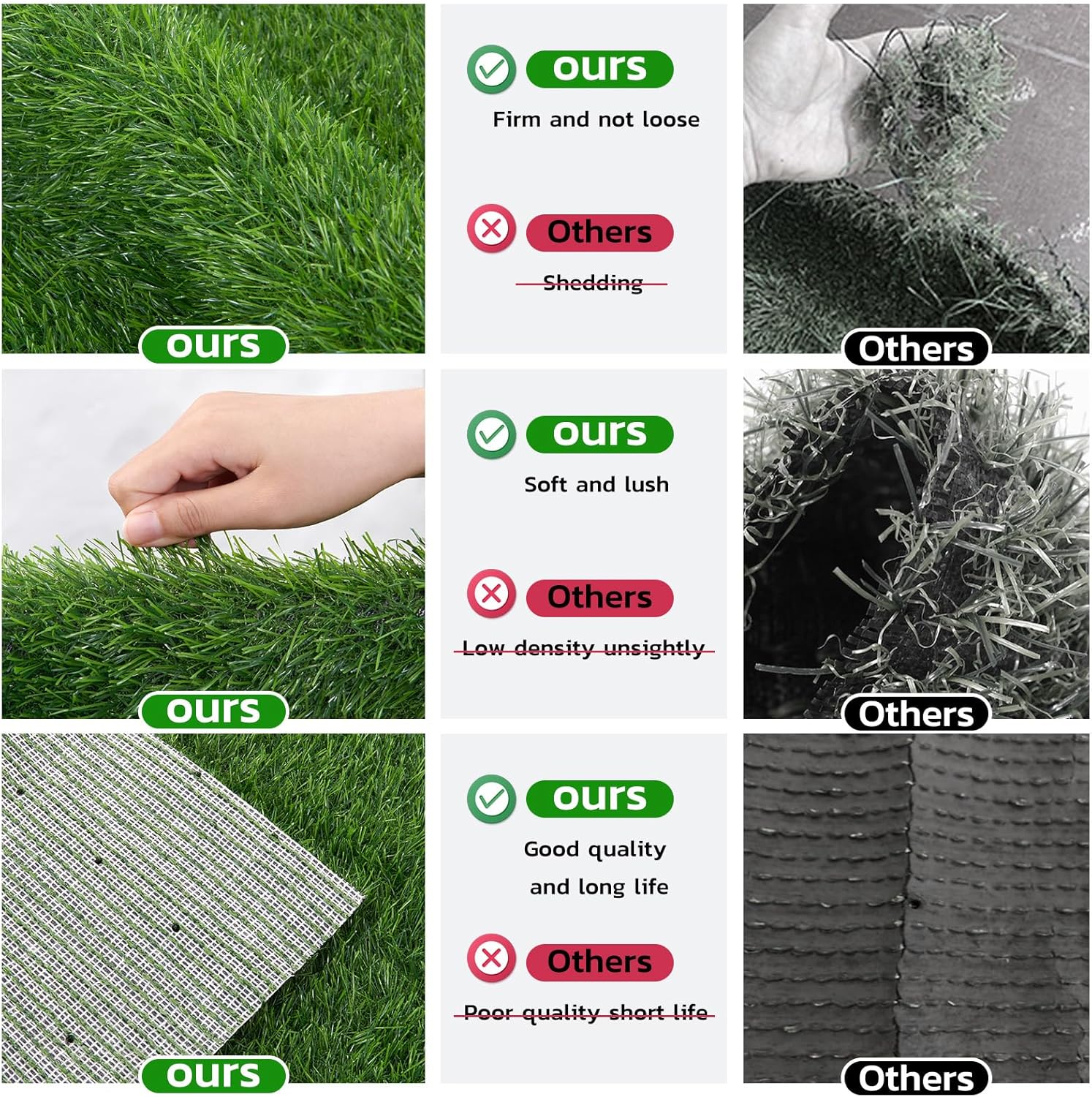 Sanmadrola Artificial Dog Grass Pad, 18x22 Inches, 2 Pack photo 7