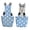 Blue Polka Dots, variant on Strap Extenders Pair for Chicken/Duck Diapers by Uni Infinity (Strap Extenders White Button Buckle, One Size, 1, Count)