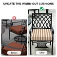 thumbnail image 3 of Outdoor Patio Cushion Covers 2 Pack Brown Stripes Patio Chair Cushion Covers with Ties and Zipper Modern Abstract Linens Farmhouse Waterproof Outdoor Seat Cushion Covers for Patio Furniture 22"x22", 3 of 7
