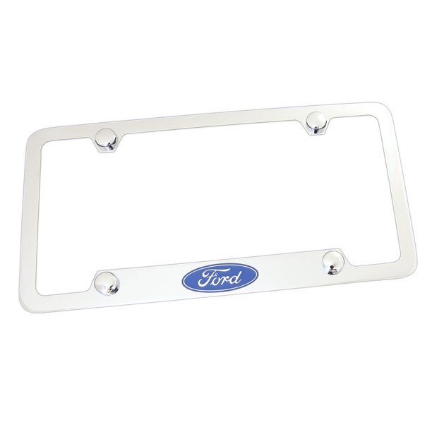 Ford License Plate Frame With Holes 4 Holes (Chrome) - Walmart.com