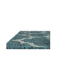thumbnail image 6 of Unique Loom Outdoor Trellis Collection Area Rug (5' 3" Square Teal/Gray), 6 of 7