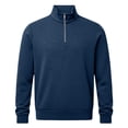 thumbnail image 4 of Migroa Essential Men's Quarter-Zip Sweatshirt -Solid Color Stand-Up Collar Design, Multiple Color Options, Premium Casual Wear Under $20, Navy L, 4 of 4