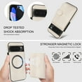 thumbnail image 3 of ELEHOLD Case for Google Pixel 9 Pro XL, 2-in-1 Magnetic Shockproof Leather Wallet Flip Case Cover, Detachable Card Holder with Stand,White, 3 of 5