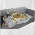 thumbnail image 6 of Animal Soft Flannel Fleece Blanket, Fox Hedgehog Crow and Dog Skipping Rope in the Garden Best Friends Children Cartoon, Cozy Plush for Indoor and Outdoor Use, 70" x 90", Multicolor, by Ambesonne, 6 of 6