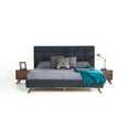 thumbnail image 4 of Benzara Two Drawer Nightstand with Rod Shaped Pull and Tapered Feet, Walnut Brown, 4 of 5