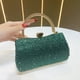 thumbnail image 2 of Bolso de Noche para Mujer - Bolso de Mano con Forro de Satén y Brillantes Diamantes de Imitación para Fiestas y Bodas, Color Plateado., 2 of 7