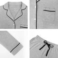 thumbnail image 3 of GEX Cotton Women's Pajamas Set Button-Down Long Short Sleeve Shirt PJ Pants Two-piece Night Suit Sleepwear Loungewear, 3 of 7