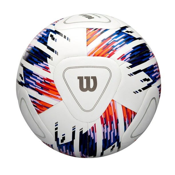 Balón de fútbol Wilson NCAA Vivido réplica tamaño 5 blanco/naranja/morado