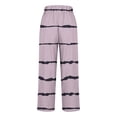 thumbnail image 5 of Timegard Womens Plus Size Pants Striped Straight Leg Elastic Waist Lounge Pants with Pockets Fall Travel, 5 of 5