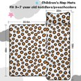 thumbnail image 5 of Brown and White Leopard Print Teens Toddler Nap Mat with Pillow, Sleeping Mat Bag for Preschool Daycare 59"x22", 5 of 6