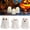 White, variant on 3-Piece LED Cute Ghost Ceramic Tabletop Figurines – Glowing Halloween Decor with Warm Light for Desks, Windowsills, and Indoor Venues